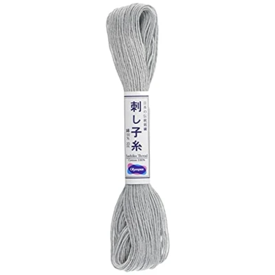 Image of Olympus Sashiko Thread 20m Skein Colour 28 Light Grey Japanese Embroidery &amp; Quilting