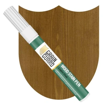 Image of GRAIN GUARD Wood Stain Touch Up Marker Pens LIGHT OAK For Touching &amp; Staining Scratches, Scuffs, Marks Dents Ideal Wooden Floors, Furniture, Doors, Windows Fast Drying Waterproof