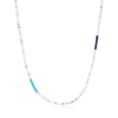 Image of COAI Mens Womens Heishi Genuine Howlite Stone Beaded Necklace 65cm