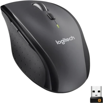 Image of Logitech M705 Marathon Wireless Mouse, 2.4 GHz USB Unifying Receiver, Grey