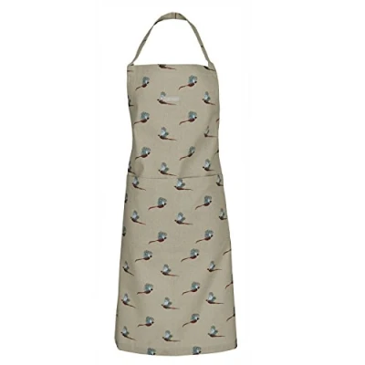 Image of Sophie Allport Pheasant Adult Kitchen Apron, 100% Cotton, Adjustable Neck Strap and Front Pocket