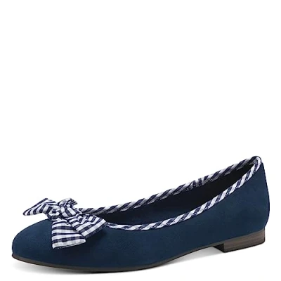 Image of MARCO TOZZI Women&#039;s 2 22180 41 Ballerina Strap, Navy Comb, 6.5