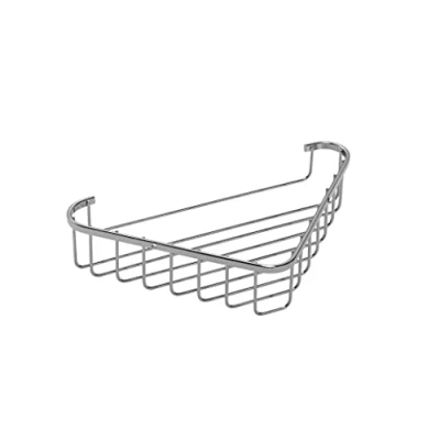 Image of Croydex Stainless Steel Corner Bathroom Basket Shower Caddy, 10 Year Rust Free Guarantee