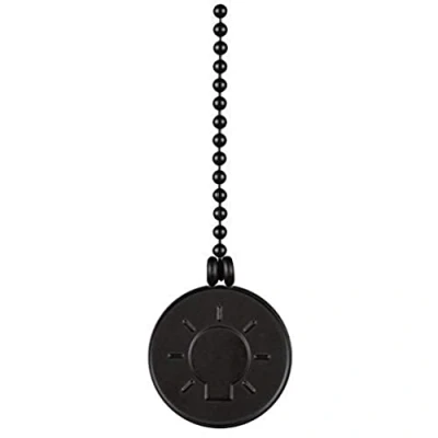 Image of 77189 Matte Black Finish, Light Bulb Coin Pull Chain