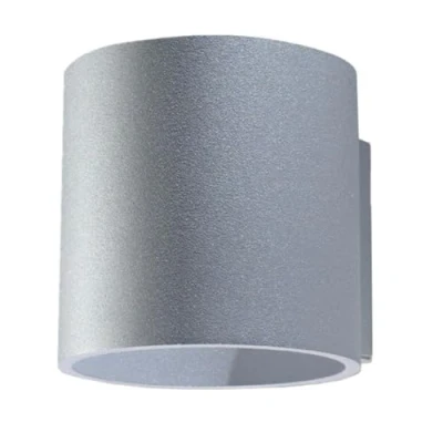 Image of SOLLUX lighting Orbis Downlight Wall Lamp Modern Design with Cylindrical Shape Made of Aluminium 1 Replaceable G9 Bulb Grey, 10 x 12 cm