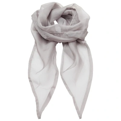 Image of Premier Unisex Adult Colours Chiffon Scarf (Silver) One Size
