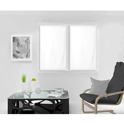 Image of DOLLY pair of brise bise curtains 70 x120 cm, white