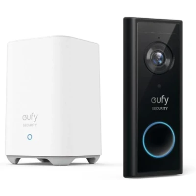 Image of eufy Security, Video Doorbell S220 2K (Battery Powered) with HomeBase, HD, No Monthly Fee, On Device AI Detection,16GB Local Storage, Simple Self Installation, Compatible Devices