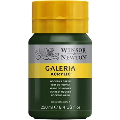 Image of Winsor &amp; Newton 250ml Bottle Galeria Acrylic Colour with Nozzle Cap Hookers Green