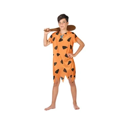 Image of ATOSA 56843 Costume Caveman/Cavewoman Orange Years Boy Stone Age, 7 9 años