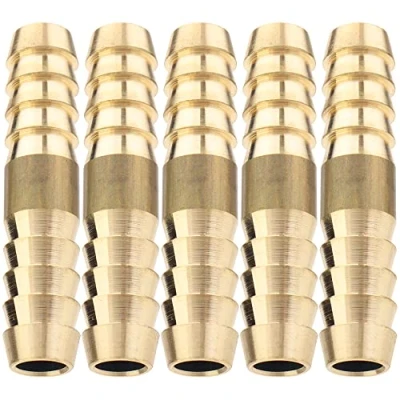 Image of LTWFITTING Brass Barb Splicer Mender 8mm ID Hose Fitting Air Water Fuel Joiner (Pack of 5)