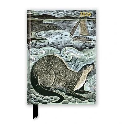Image of Angela Harding: Shetland Otter and Windsong 2026 Luxury Diary Planner Page to View with Notes: Original Flame Tree Publishing DIN A5 [Taschenkalender]