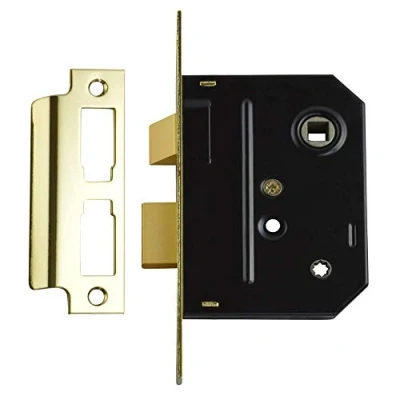 Image of Union Locks 2294 Mortice Bathroom Lock 76mm Polished Brass (Boxed)