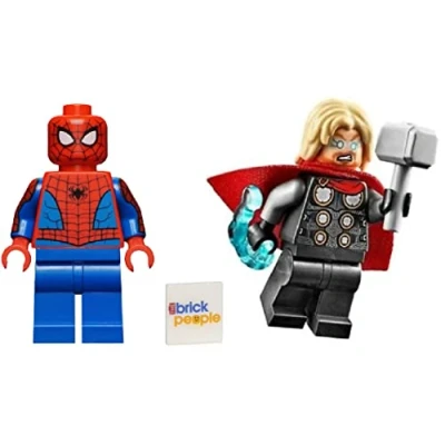 Image of LEGO Superheroes Combo Pack: Thor with Hammer (Mjolnir) and Spiderman Minifigures