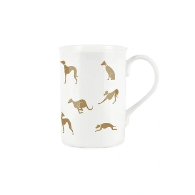 Image of Whippets Patterned Mug Novelty Dogs Themed Gift/Present Bone China Coffee/Tea Mug/Cup