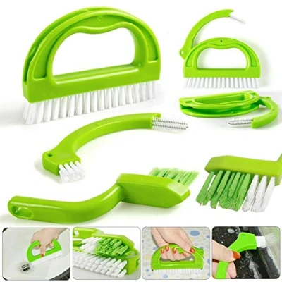 Image of MAXPERKX Tile Grout Cleaning Brush Joint Mould Remover Narrow Stiff Stain Cleaner 3 in 1 Scrubber Multifunction Brushes Green Tool For Kitchen &amp; Bathroom