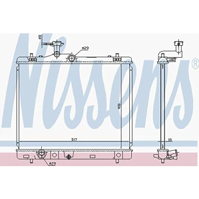 Image of 1770071L00, 1770071L20 Engine radiator NISSENS 64257 SUZUKI: SWIFT 4