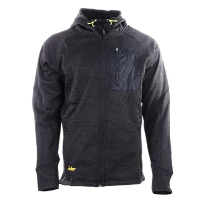 Image of Snickers FlexiWork Fleece Hoodie Black/Black XXL