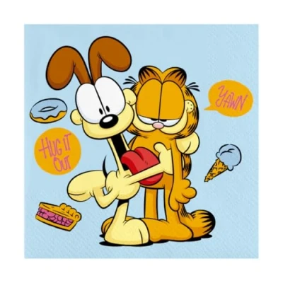 Image of BeenSmile, Garfield 33 CM Napkins, Paper Party Supplies, Parties, Celebrations and Children&#039;s Birthdays, 20 Units