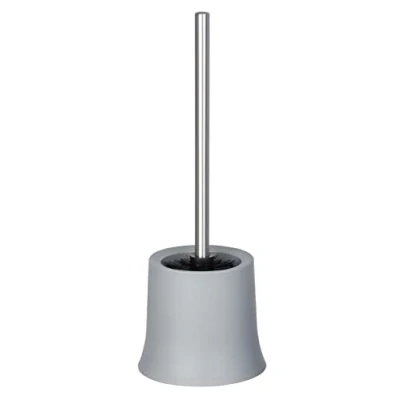 Image of WENKO Escobillero WC Basic gris, Gray, 5.5 x 15 inch