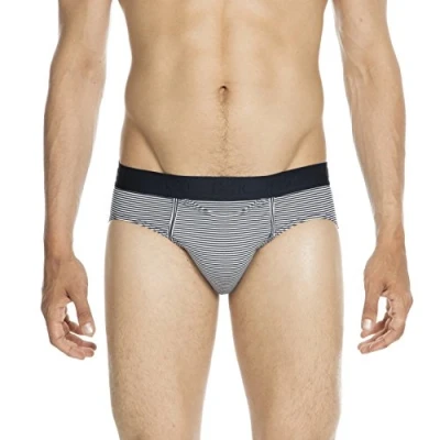 Image of HOM, Mens, Simon HO1 Briefs, Navy Blue And White Stripes, M
