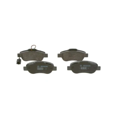 Image of BP1535, E990R02A10801006 Brake pad set BOSCH 0 986 495 097 Low Metallic incl. wear warning contact with anti squeak plate, mounting manual