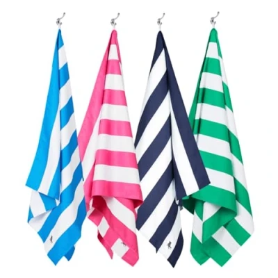 Image of Dock &amp; Bay Beach Towel Quick Dry, Sand Free Compact, Lightweight 100% Recycled Includes Bag Cabana Set G (4), Large (160x90cm, 63x35)