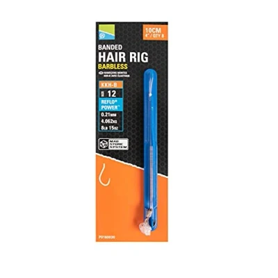 Image of Preston Ready Hair Rigs Banded 10cm (#12) (8 stuks) Witvis onderlijnen