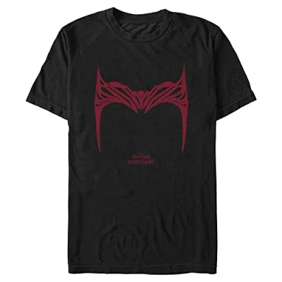 Image of Marvel Doctor Strange in The Multiverse of Madness Wanda Helm Organic Short Sleeve T Shirt, Black, XXL