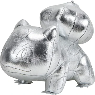 Image of Pokemon 674 PKW0237 EA 25th Celebration 8&quot; Silver Bulbasaur Plush, Sliver