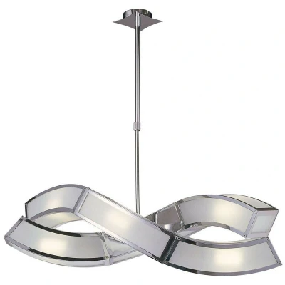 Image of Duna GU10 Rectangular Pendant 2 Arm 6 Light L1/SGU10, Polished Chrome