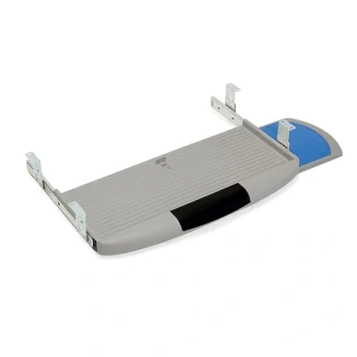 Image of Emuca Sliding keyboard shelf with auxiliar mouse tray, under desk tray