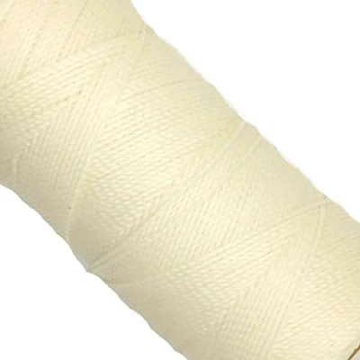 Image of Linhasita Waxed Thread 100 g / 170 m Polyester 1 mm Thick Macrame, 30 Colours white