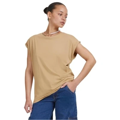 Image of Urban Classics Extended Shoulder Basic Tshirt, Women&#039;s, Size: 3XL, Unionbeige