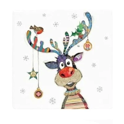 Image of Lesser &amp; Pavey Christmas Drink Coasters British Designed Eco Cork Drinks For Modern Homes Rudholph All Types of Cups Mug Bug Art