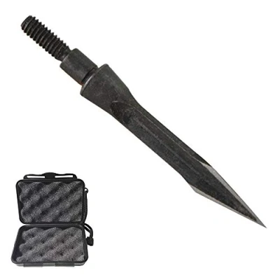 Image of MILAEM 6pcs Archery Broadheads 112Grain Steel Arrowheads Arrow Tips Point for Compound Bow Recurve Hunting (Broadheads + Box)