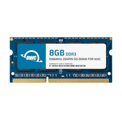 Image of OWC 8GB Memory Upgrade Module PC8500 DDR3 1066MHz SO DIMM for Mac mini 2010, MacBook Pro 13&quot; 2010 that are utilizing OS X 10.7.5 or later