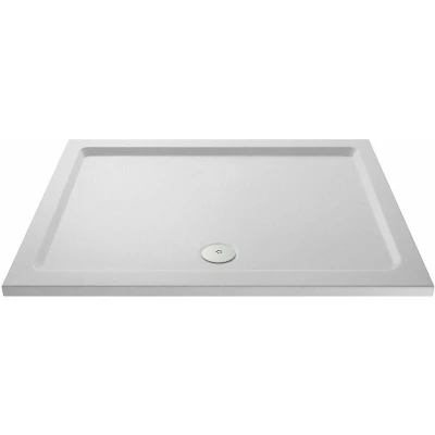 Image of nuie NSR074 Trays Modern Bathroom Slip Resistant Large Rectangular Shower Tray, 900mm x 1800mm, Matt White