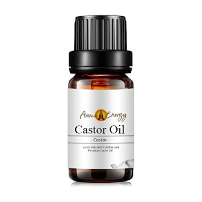 Image of Aroma Energy Castor Oil (10ml) Base/Carrier Oil, Pure &amp; Natural, Perfect for Massage diluting Essential Oils