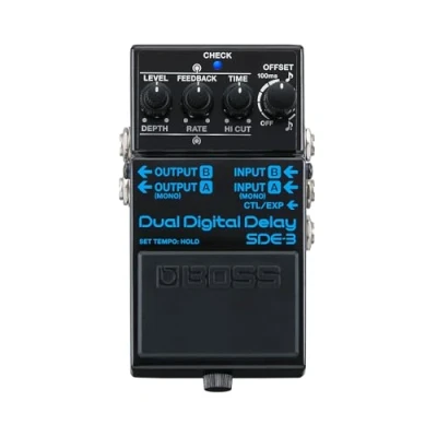 Image of BOSS SDE 3 Dual Digital Delay Pedal the Authentic Sound of Legendary Roland 300 Compact Versatile Modern Features Longer Times Up To 1600msec MIDI/IO Connectivity