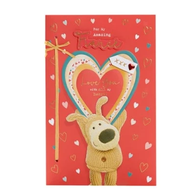 Image of Boofle Valentine&#039;s Day Card For Fiancé Cute Design