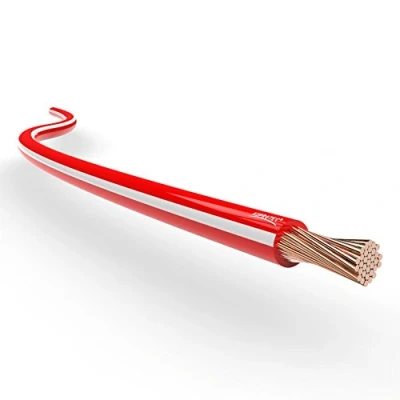 Image of AUPROTEC Automotive Wire 1.50 mm² Thin Wall Cable length 5m or 10m choice: (5m metre (AWG 16) copper wire, red white)