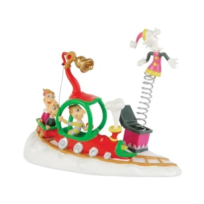 Image of Department 56 Iron, Plastic Resin Grinch Village Who&#039;s with their Toys Accessory Figurine