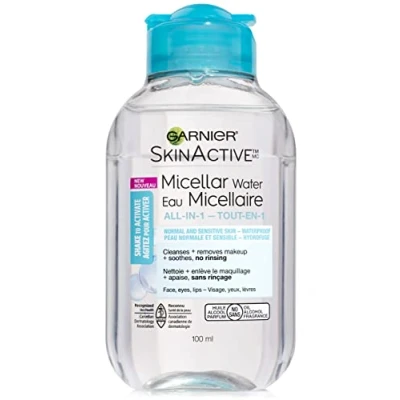 Image of Garnier SkinActive Micellar Cleansing Water, For Waterproof Makeup, 3.4 Fl Oz