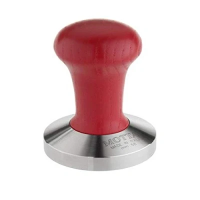 Image of Motta ESPRESSO WAREHOUSE 8100/R Professional Coffee Tamper Flat Base 58mm Red Handle