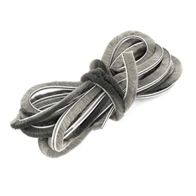 Image of Window Door Brush Seal Strip 5mm x 12mm 18 Feet Grey