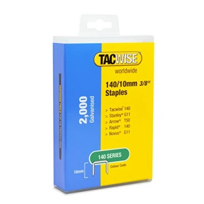 Image of Tacwise 1418 Type 140 / 10 mm Heavy Duty Galvanised Staples, Pack of 2,000, Silver