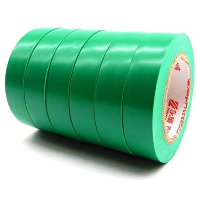 Image of ALBOYI Electrical Tape, 15mm x 15m Adhesive Insulation tape 6 rolls, PVC Gaffer for Insulating, Repairing, Protecting Wires, Green