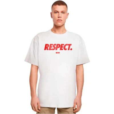 Image of Upscale by Mister TEE FOOTBALL`S Coming HOME Respect Oversize Print Tshirt, Men&#039;s, Size: XXL, White