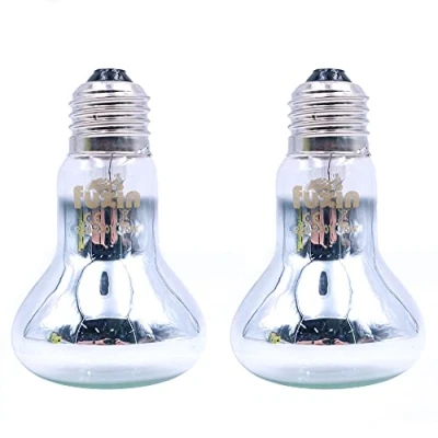 Image of ANCLLO 2pcs Transparent Reptile Heating Bulbs, Durable Infrared Heat Lamp Warming Light Bulb Pet for and Amphibian Lizard Tortoise Spider Snake Chameleon 220 230V(75W)